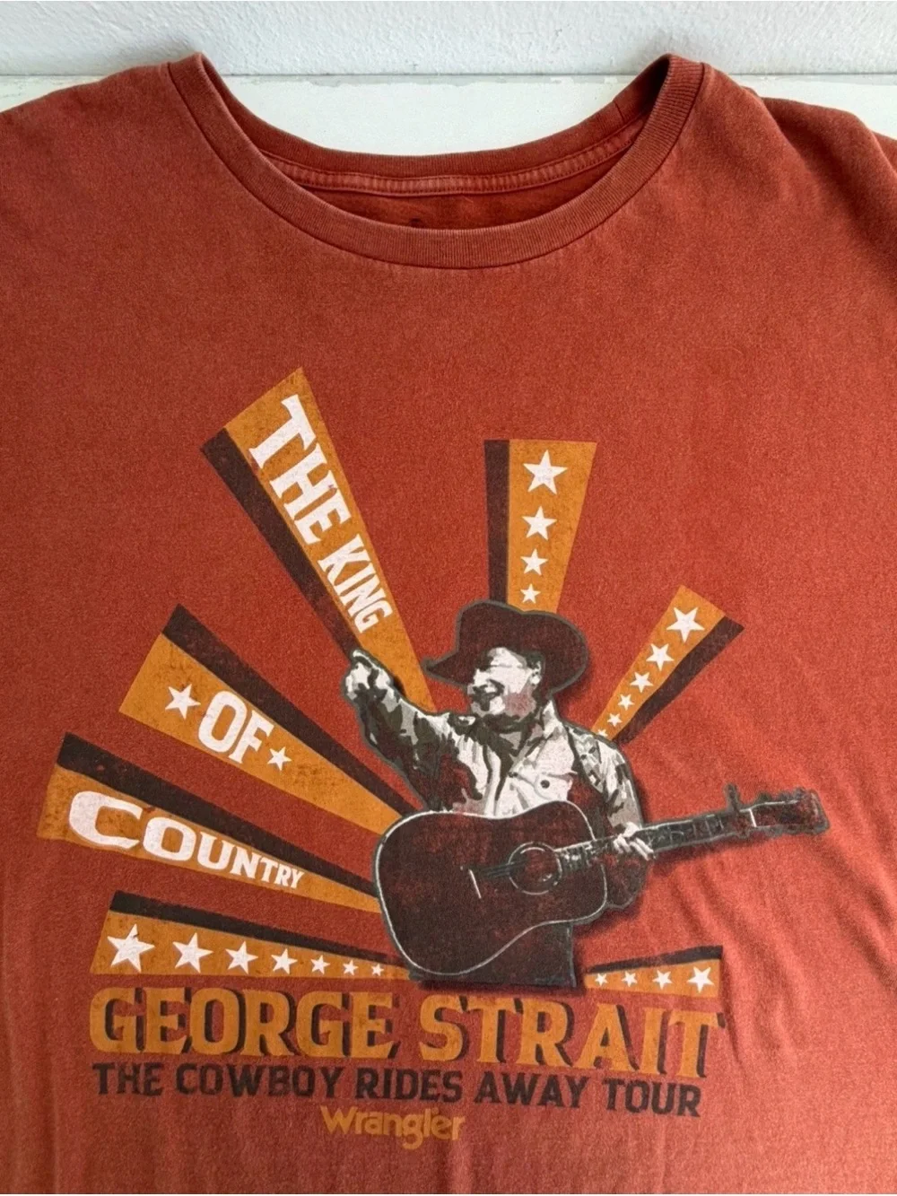 Wrangler Brown George Strait Graphic Short Sleeve Tee